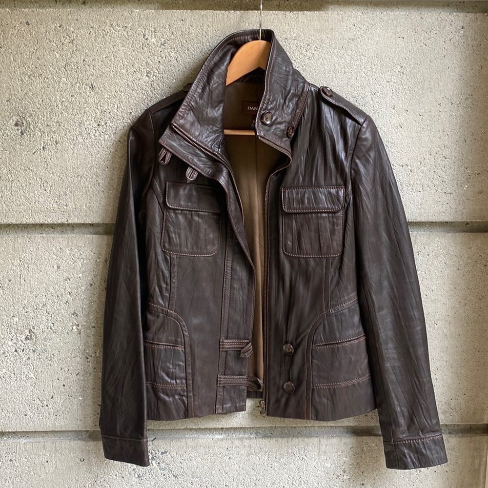Danier Leather Coffee Brown Jacket